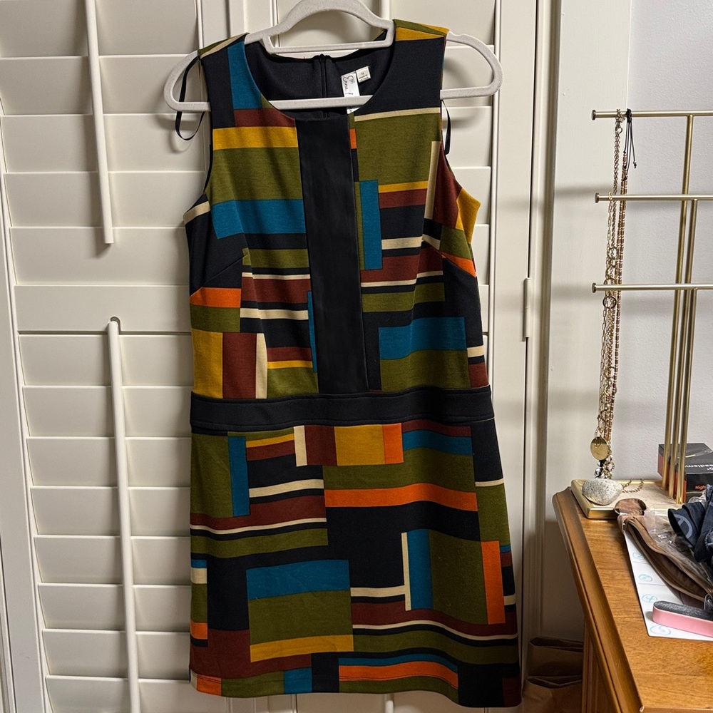 Colorful Geometric Pattern Dress